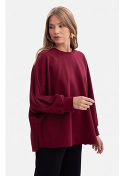 Bewear B306 bluza oversize z rozcięciami burgundowa ze sklepu intimiti.pl w kategorii Bluzy damskie - zdjęcie 187904539