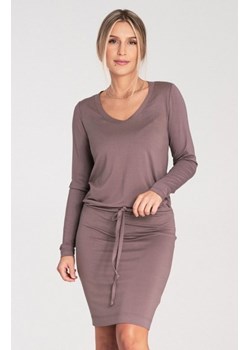 Figl M1049 brązowa sukienka damska ze sklepu intimiti.pl w kategorii Sukienki - zdjęcie 187904618