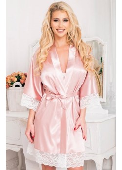 Kalimo Sumi satynowy szlafrok damski różowy ze sklepu intimiti.pl w kategorii Szlafroki damskie - zdjęcie 187904689