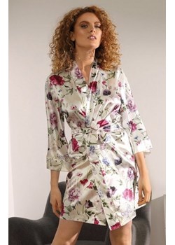 Satynowy kwiatowy peniuar DK-P 005 ze sklepu intimiti.pl w kategorii Szlafroki damskie - zdjęcie 187904935