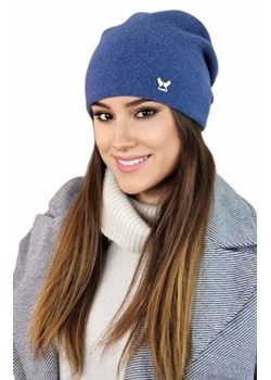 Kamea Lily wełniana czapka damska jeans ze sklepu intimiti.pl w kategorii Czapki zimowe damskie - zdjęcie 187904975