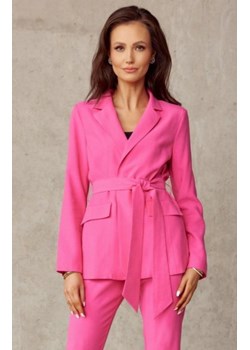 Wiązany żakiet damski różowy 0004 ze sklepu intimiti.pl w kategorii Marynarki damskie - zdjęcie 187904987