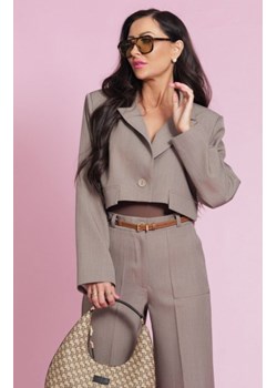 Elizabeth Polly krótki żakiet damski mokka ze sklepu intimiti.pl w kategorii Marynarki damskie - zdjęcie 187905037