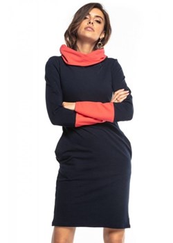 Tessita T360 dresowa sukienka midi granatowa ze sklepu intimiti.pl w kategorii Sukienki - zdjęcie 187905468