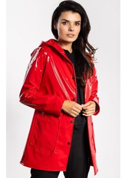 Lateksowa kurtka z kapturem A754 czerwona ze sklepu intimiti.pl w kategorii Kurtki damskie - zdjęcie 187905735