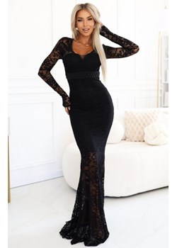Numoco 620-1 wieczorowa koronkowa suknia maxi typu rybka z długim rękawem ze sklepu intimiti.pl w kategorii Sukienki - zdjęcie 187905737