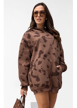 Oversizowa bluza damska z kapturem Krówka czekoladowa ze sklepu intimiti.pl w kategorii Bluzy damskie - zdjęcie 187905918
