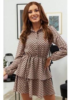 Modna sukienka mini z guziczkami przy dekolcie ze sklepu intimiti.pl w kategorii Sukienki - zdjęcie 187906069