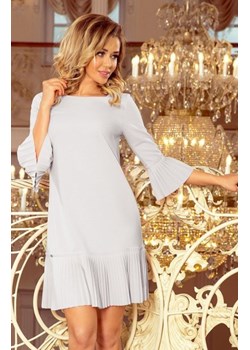 Plisowana sukienka szara Numoco 228-6 LUCY ze sklepu intimiti.pl w kategorii Sukienki - zdjęcie 187906317