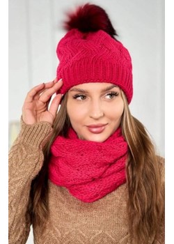 Komplet damski czapka i komin czerwony ze sklepu intimiti.pl w kategorii Komplety czapka i szalik damskie - zdjęcie 187906407