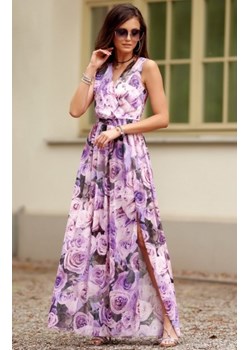 Szyfonowa długa sukienka letnia kolorowa 0209 R57 ze sklepu intimiti.pl w kategorii Sukienki - zdjęcie 187906809