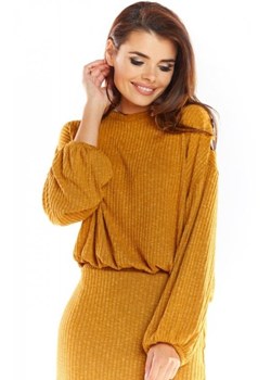 Sweter z kimonowymi rękawami karmelowy A318 ze sklepu intimiti.pl w kategorii Swetry damskie - zdjęcie 187906939
