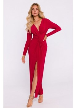 Moe suknia z elastycznej dzianiny z przeplotem czerwona M840 ze sklepu intimiti.pl w kategorii Sukienki - zdjęcie 187907039