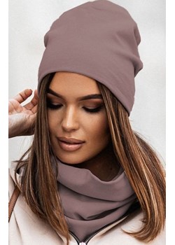 Bawełniany komplet czapka i komin mocca ze sklepu intimiti.pl w kategorii Komplety czapka i szalik damskie - zdjęcie 187907079