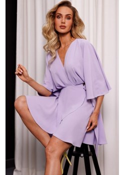 Moe sukienka mini z rozkloszowanym dołem fiołkowa M785 ze sklepu intimiti.pl w kategorii Sukienki - zdjęcie 187907106