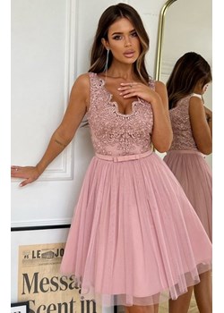 Rozkloszowana sukienka z koronką Bicotone 2206-20 ze sklepu intimiti.pl w kategorii Sukienki - zdjęcie 187907109