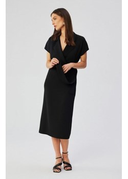 Stylove S363 sukienka midi z kołnierzem czarna ze sklepu intimiti.pl w kategorii Sukienki - zdjęcie 187907155