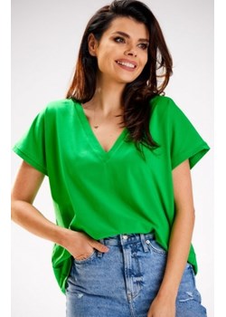 Infinite M267 oversizowa bluzka zielona ze sklepu intimiti.pl w kategorii Bluzki damskie - zdjęcie 187907259