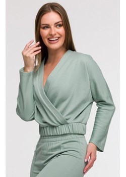 Bewear B292 bluza z kopertowym dekoltem miętowa ze sklepu intimiti.pl w kategorii Bluzy damskie - zdjęcie 187907306