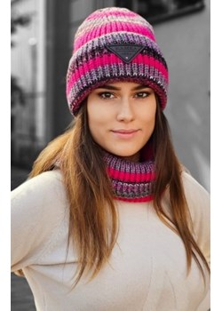 Kamea Muscari czapka z kominem malinowa ze sklepu intimiti.pl w kategorii Czapki zimowe damskie - zdjęcie 187907396