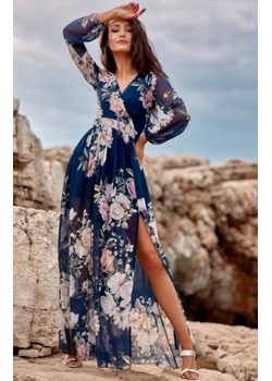 Długa sukienka w kwiaty 0219/D43 ze sklepu intimiti.pl w kategorii Sukienki - zdjęcie 187907505