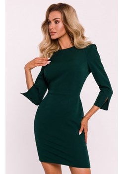 Moe sukienka z ozdobnymi rękawami butelkowa zieleń M815 ze sklepu intimiti.pl w kategorii Sukienki - zdjęcie 187907598