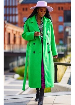 Oversizowy płaszcz damski zielony ze sklepu intimiti.pl w kategorii Płaszcze damskie - zdjęcie 187907929