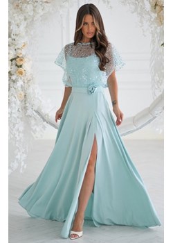 Bicotone długa sukienka z cekinowym bolerkiem miętowa ze sklepu intimiti.pl w kategorii Sukienki - zdjęcie 187908025