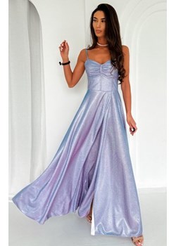 Duet gorset długa sukienka błękitno-różowa błyszcząca ze sklepu intimiti.pl w kategorii Sukienki - zdjęcie 187908145