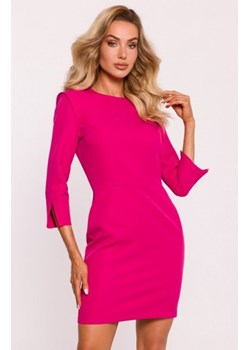Moe sukienka z ozdobnymi rękawami fuksja M815 ze sklepu intimiti.pl w kategorii Sukienki - zdjęcie 187908317