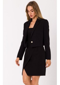 Moe M745 krótki żakiet damski czarny ze sklepu intimiti.pl w kategorii Marynarki damskie - zdjęcie 187908435