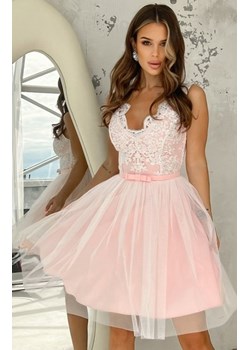 Rozkloszowana sukienka z koronką Bicotone 2206-32 ze sklepu intimiti.pl w kategorii Sukienki - zdjęcie 187908706