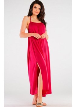 Awama długa letnia sukienka różowa A428 ze sklepu intimiti.pl w kategorii Sukienki - zdjęcie 187908727