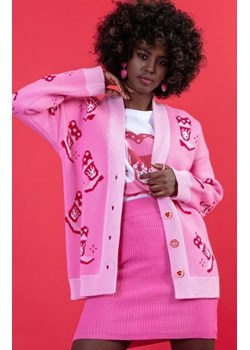 Fobya F1658 kardigan z wzorem kowbojek ze sklepu intimiti.pl w kategorii Swetry damskie - zdjęcie 187908747