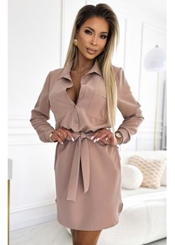 Numoco 284-2 CAMILLE koszulowa sukienka z kieszeniami i wiązaniem ze sklepu intimiti.pl w kategorii Sukienki - zdjęcie 187909059