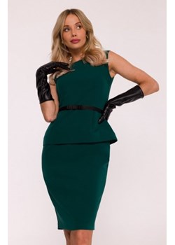 Stylove S427 sukienka ołówkowa z baskinką zielona ze sklepu intimiti.pl w kategorii Sukienki - zdjęcie 187909145