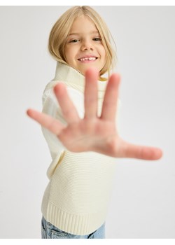 Reserved - Sweter z golfem - złamana biel ze sklepu Reserved w kategorii Swetry dziewczęce - zdjęcie 187909738