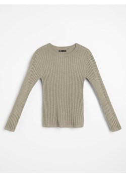Sinsay - Dopasowany sweter z długimi rękawami - zielony ze sklepu Sinsay w kategorii Swetry damskie - zdjęcie 187910186