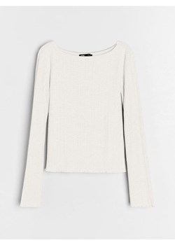 Sinsay - Bluzka z długimi rękawami - kremowy ze sklepu Sinsay w kategorii Bluzki damskie - zdjęcie 187910198