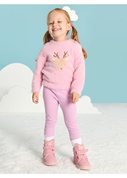 Sinsay - Puszysty sweter z aplikacją renifera i błyszczącymi cekinami - różowy ze sklepu Sinsay w kategorii Bluzy i swetry - zdjęcie 187910218