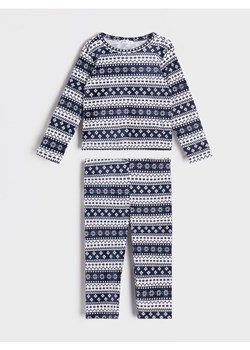 Sinsay - Świąteczna piżama w skandynawski wzór - granatowy ze sklepu Sinsay w kategorii Komplety niemowlęce - zdjęcie 187910255