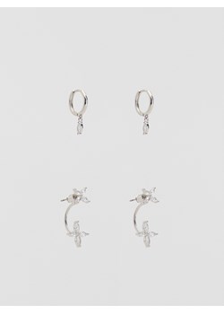 Reserved - Zestaw kolczyków z cyrkoniami - srebrny ze sklepu Reserved w kategorii Kolczyki - zdjęcie 187910938