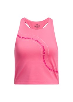 Dziewczęcy top treningowy Under Armour G Motion Branded Crop Tank - różowy ze sklepu Sportstylestory.com w kategorii Bielizna dziecięca - zdjęcie 187911135