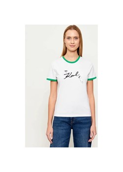 Karl Lagerfeld T-shirt Ikon Signature Choupette | Slim Fit ze sklepu Gomez Fashion Store w kategorii Bluzki damskie - zdjęcie 187911319
