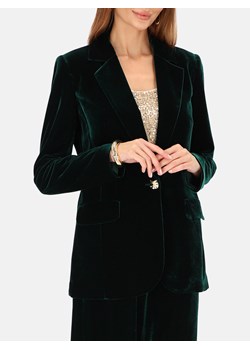 Zielona welurowa marynarka wieczorowa L’AF Ampalia ze sklepu Eye For Fashion w kategorii Marynarki damskie - zdjęcie 187912356