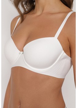 Biały Gładki Biustonosz o Klasycznym Fasonie Amanei ze sklepu renee.pl w kategorii Biustonosze - zdjęcie 187912435