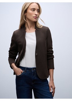 Street One Damska bluza dresowa Kobiety Bawełna czekoladowy wypukły wzór tkaniny ze sklepu vangraaf w kategorii Marynarki damskie - zdjęcie 187912795