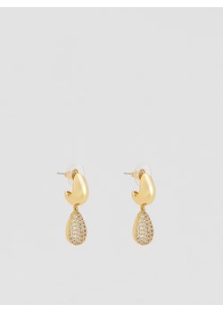 Reserved - Wiszące kolczyki z cyrkoniami - złoty ze sklepu Reserved w kategorii Kolczyki - zdjęcie 187913489