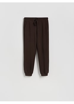 Reserved - Dresowe joggery - ciemnobrązowy ze sklepu Reserved w kategorii Spodnie damskie - zdjęcie 187913546