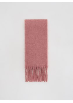 Reserved - Gładki szalik z frędzlami - jasnofioletowy ze sklepu Reserved w kategorii Szaliki i chusty damskie - zdjęcie 187913645